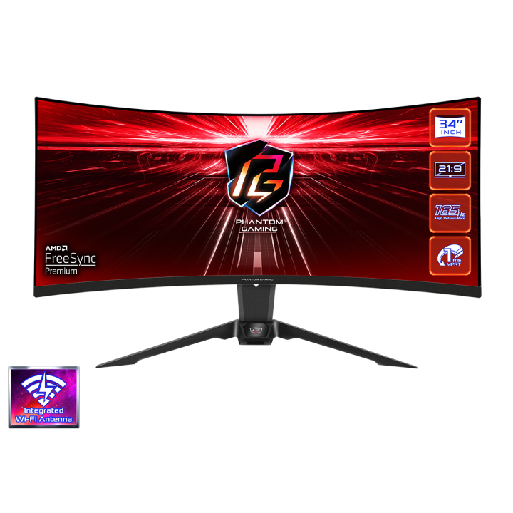 Ecran incurvé 34" ASRock Phantom Gaming PG34WQ15R2B UWQHD 165Hz